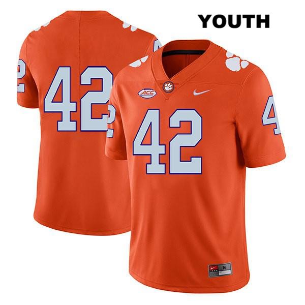 Youth Clemson Tigers #42 LaVonta Bentley Stitched Orange Legend Authentic Nike No Name NCAA College Football Jersey IIV5746ZA
